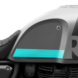 BLOQ motorrad Traktion Tank Griff Pads kompatibel mit ROYAL ENFIELD SCRAM 411 (2022-) PREMIUM - Klar