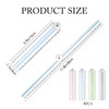 4 Pcs Foldable Rulers, Clear Foldable Rulers for School Student,