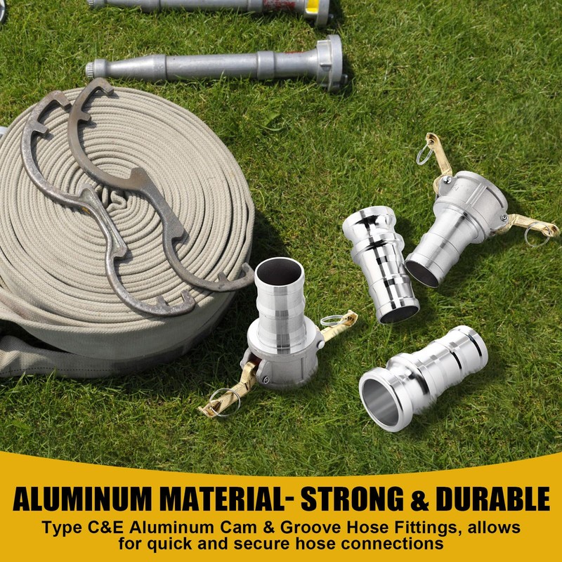Innconee 2 Set Camlock Fittings Type C&E 2 Inch Aluminum