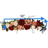32" Rose/Peony/Hydrangea Swag (Burgundy)