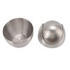 Desktop Trash Can Stainless Steel Egg Shape Mini Countertop Waste