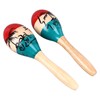 2Pcs Sand Hammer Maraca Shaker Rattle Portable Percussion Instrument Musical