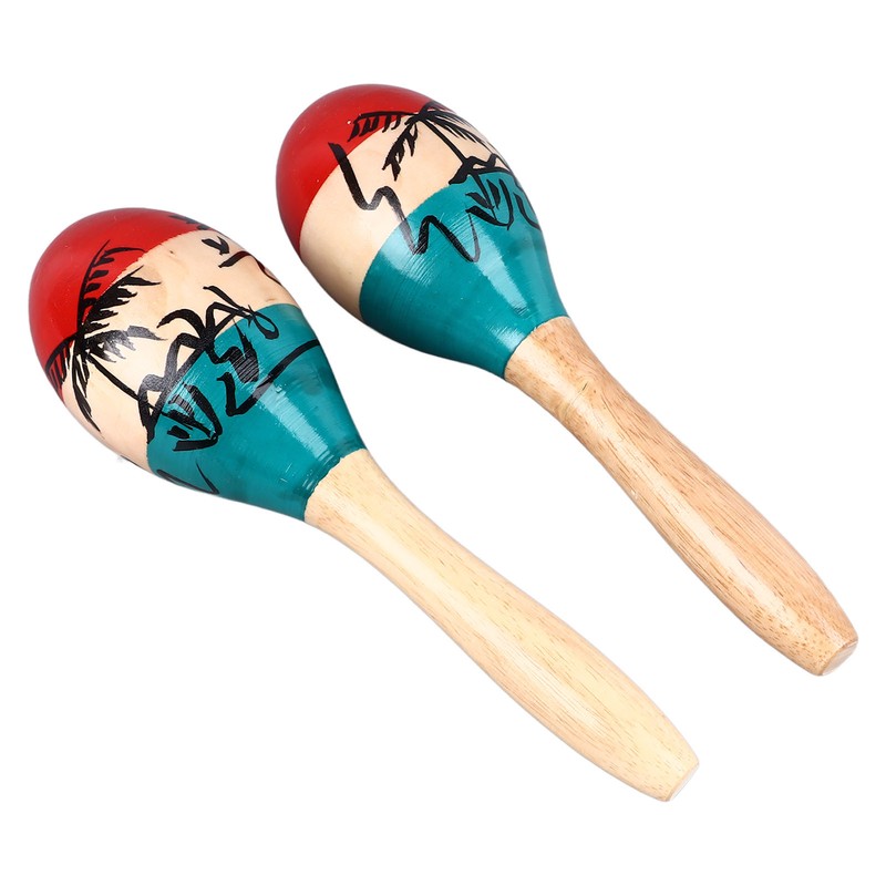 2Pcs Sand Hammer Maraca Shaker Rattle Portable Percussion Instrument Musical