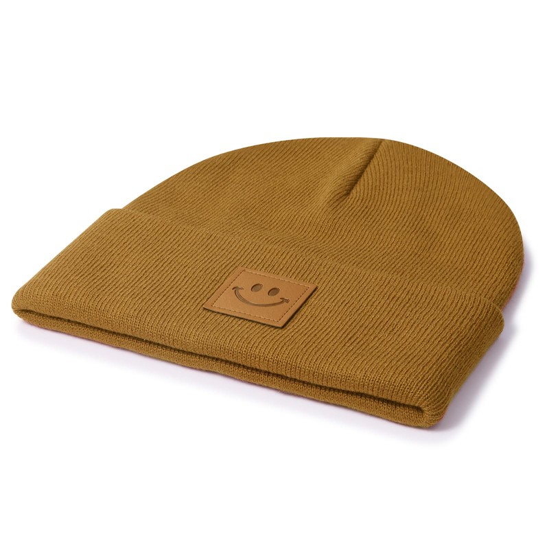 MaxNova Classic Beanie Hat for Men Women Camel