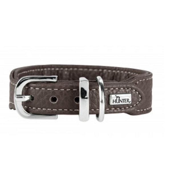 HUNTER Cannes Mini Dog Collar for Small Dogs, Leather, Nappa