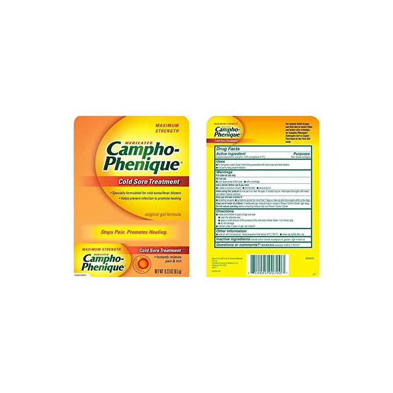 Campho-Phenique Cold Sore Treatment 0.23 oz (Pack of 3)