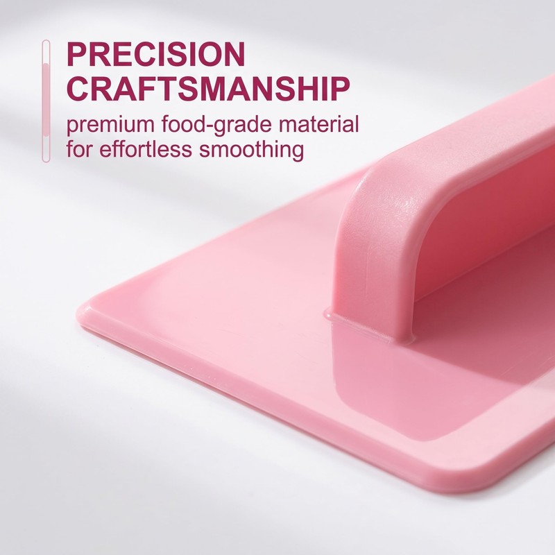 RAVNIX Lisciatore Smoother per Torte 2 Pezzi Rosa e Blu,