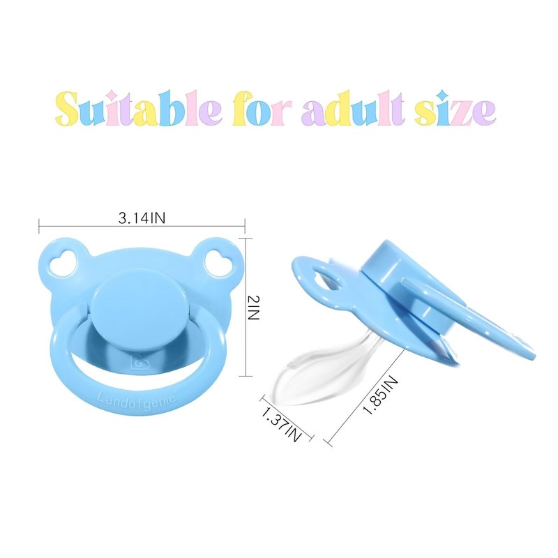 Landofgenie Adult Size Dummy Large Teat Shield Dummy Blue