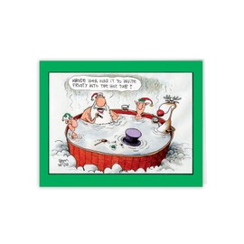 NobleWorks - Big Funny Card for Christmas (8.5 x 11 Inch) - Jumbo Cartoon Notecard, Happy Holiday Humor - Invite Snowman J1539XSG