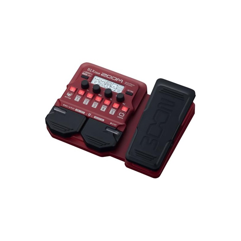 Zoom B1X Four Bass Multi-Effects Pedal with Expression Pedal Bundle