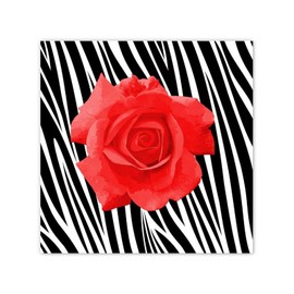 Flowers Stripe Rose Custom Wall Art Canvas Home Decor Housewarming Gift for Nursery Indoor 12x12 Inch