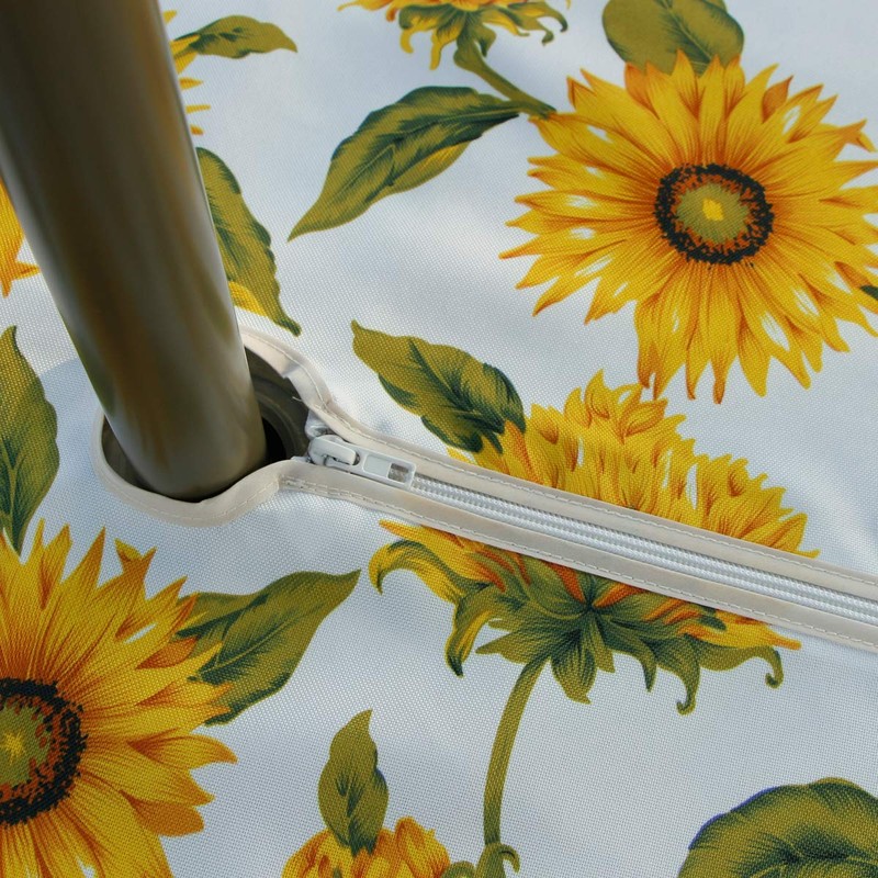EHouseHome Outdoor Indoor 60inch SquareTablecloth with Umbrella Hole and Zipper,