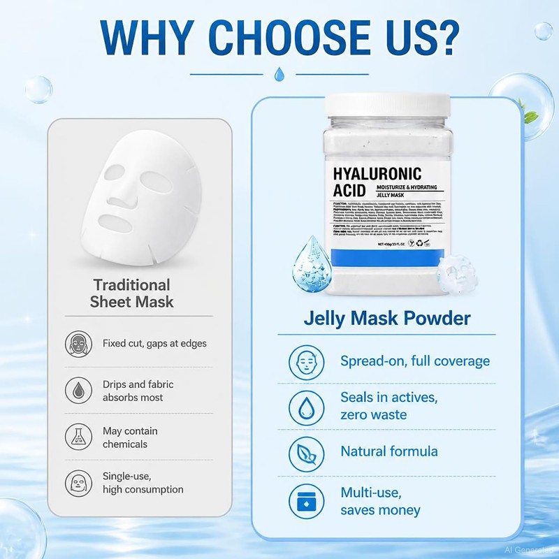 Salmon Mask for Face with PDRN Jelly Mask Powder for