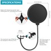 Neewer Professional Microphone Pop Filter Shield Compatible with Blue Yeti