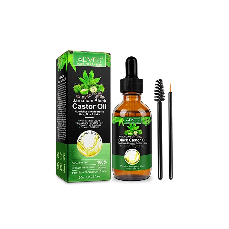Castor Oil, Pure Cold Pressed Castor Oil for Hair Growth,
