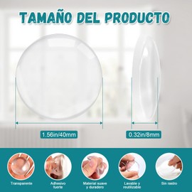 Tope para Puerta, 12PCS Protector de Pared de Silicona,Tope de Goma Redondo Protector de Puertas casa Transparente Contra Golpes, Autoadhesiva y Reutilizable,Topes de Puerta para Paredes y Muebles