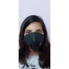 BLACK FACE MASK WITH DOUBLE RESPIRATOR VALVE HAND WASHABLE !
