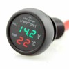 Car Voltmeter, 3 in 1 12V/24V Car USB Charger Thermometer