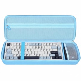 F75 Keyboard Case for Aula F75 Pro/F75 Max for YUNZII B75 PRO Wireless 75% Mechanical Keyboard, Travel Key board Case with Compartment for Mouse