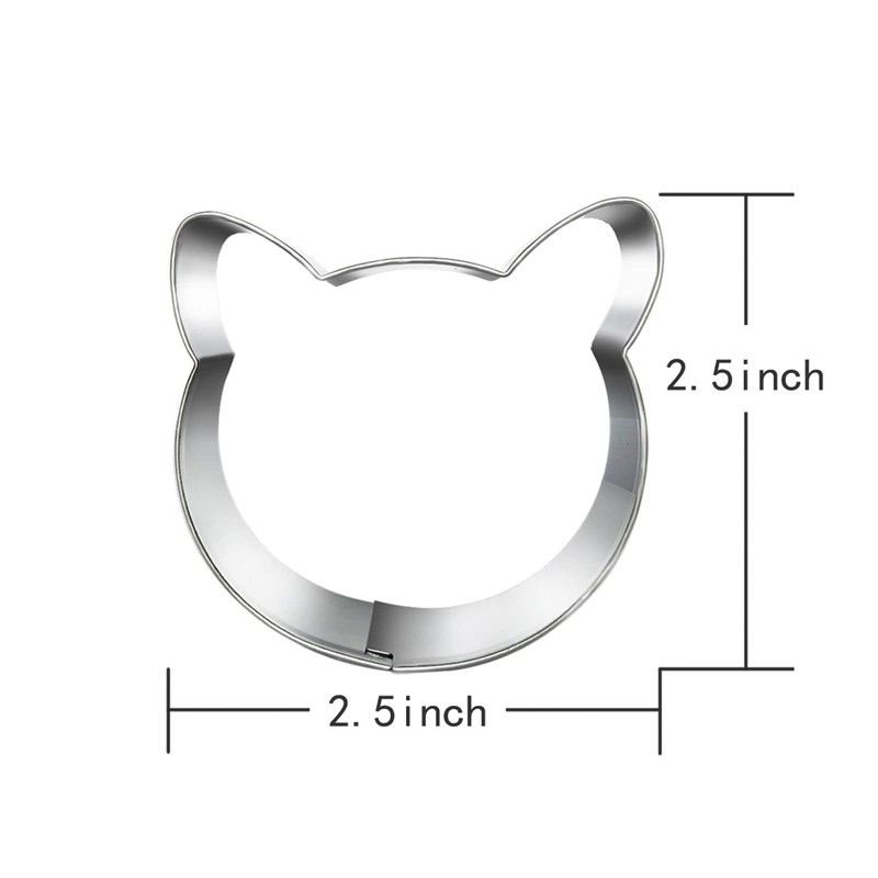 Cat Face Cookie Cutter-2.5 inch-Biscui Cookie Cutters Molds for Kitty