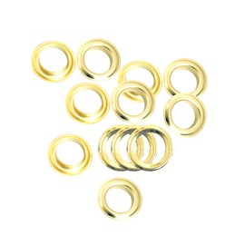 Trimming Shop 12mm Grommets 200 Set Fabric Eyelets Grommets with Washers Rust Proof Grommets for Clothes Shoes Scrapbooking Leather DIY Crafts Canvas Banners, Gold