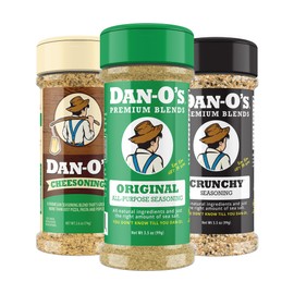 Dan-O's 3 Bottle Seasoning Set, Small Bottles, 3 Pack, Includes Cheesoning, Original and Crunchy Seasonings, Sugar Free, Zero Calorie, Use this Seasoning Kit on Meat, Popcorn or Sauce