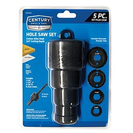 Century Drill & Tool 05495 Carbon Steel 5 Piece Hole Saw Set