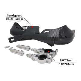 Dirt Bike Hand Guard Carbon Fiber Motorcycle Hand Guard - 22mm and 28mm with Universal Fitting Kit for Sur Ron Motorcycle MX Motocross Supermoto Racing ATV Quad Street Fighter Enduro