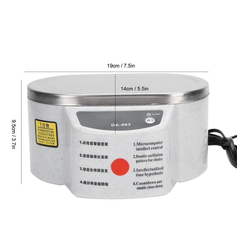 Rrofessional Dentures Ultrasonic Cleaning Machine Mini Household Eyeglasses Jewelry CleanerAU