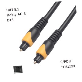 LABRIMP Port Optical Fiber Audio Cable Spdif Fiber Cable High Speed Low Loss Transmission for Amplifiers Home Theater and Streaming Devices