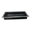 4x10 Metal Aria Floor Register Matte Black, Air Vent, Flush