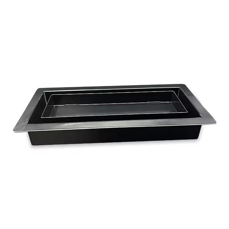 4x10 Metal Aria Floor Register Matte Black, Air Vent, Flush
