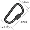 4pcs Locking Carabiner,Clips, Key Clip,D-Ring Carabiners with Screw Lock, Duty