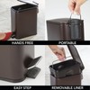 mDesign Rectangular Pedal Bin – 5 L Metal Waste Bin