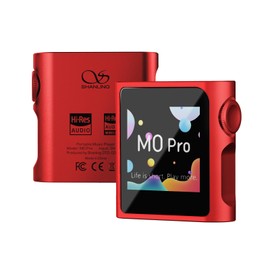 SHANLING M0 Pro Hi-Res MP3 Music Player with Bluetooth，Digital Audio Player Portable Audio Player DAP Player，1.54” HD Touch Screen up to 15 Hour Battery USB Type-C dongle 3.5mm Jacks (Red)