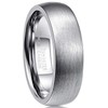 Nuncad Men’s Ring, Silver, Tungsten, Polished Upper Layer, 7/6mm Wide,