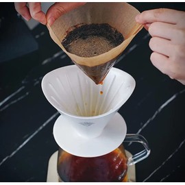 New Coffee Cup Filter "V" Shape Strainer Sheet Natural Wood Pulp (1-2 Cups)