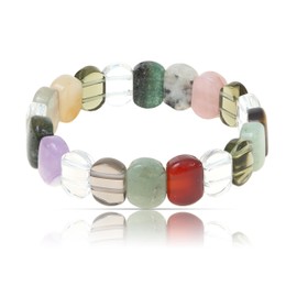 Made by Nami Colourful Gemstone Chakra Bracelet Women Made of Real Stones Gifts for Women, Stone