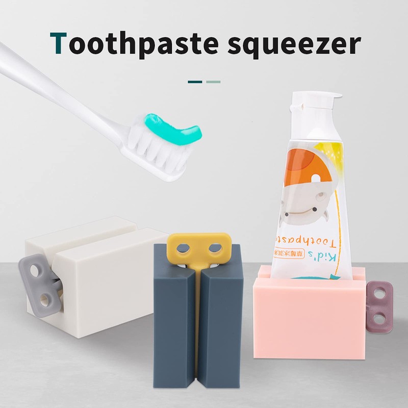 4 PCS Toothpaste Squeezer, Rolling Tube Toothpaste Squeezer with Frosted