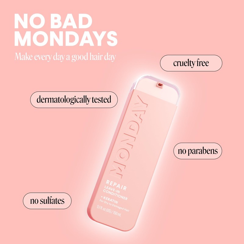 MONDAY HAIRCARE REPAIR Leave in Conditioner with Keratin, Jojoba Oil,