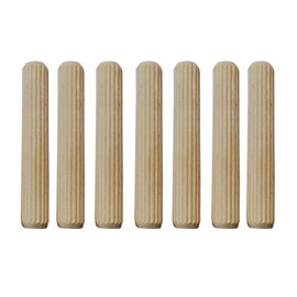 StarMall 1/4" x 2"(6x50mm) Best Fluted Wood Dowel Pins - 100 Pieces