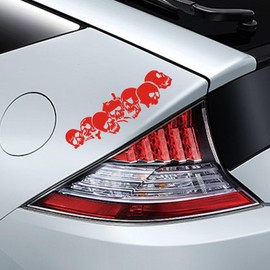 Skull Car Decal - Skull Waterproof Reflective Stickers - Horror Auto Exterior Decoration, Cool Decals for Car, Motorcycle, Scooter