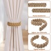 Classicseali 4 Pack Boho Curtain Tiebacks, Farmhouse Curtain Holder