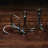 100 Pcs Triple Hooks Treble Hooks Lures Hook Round Hook