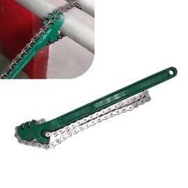 Arwrilt 16" Heavy Duty Ratcheting Chain Wrench - High-Strength Carbon Steel Adjustable Oil/Fuel Filter Remover Tool, Reversible Ratcheting Mechanism for 1.5"-8" Diameter Pipes & Filters (Green)
