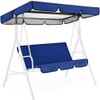 Outdoor Terrace 3 Seat Swing Seat Waterproof Cover Swing Top