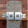 Postfix® 4" x 4" SLOTTED CONCRETE FENCE POST Brackets COMPLETE
