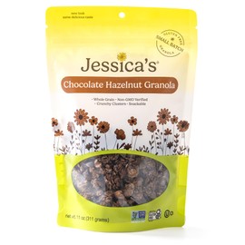 Jessica’s Chocolate Hazelnut Granola - Handmade, Non-GMO, Gluten-Free, Whole Grain, 11oz