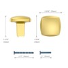 KNOKLOCK 3908 10 Pack Kitchen Cabinet Knob Brushed Gold Square