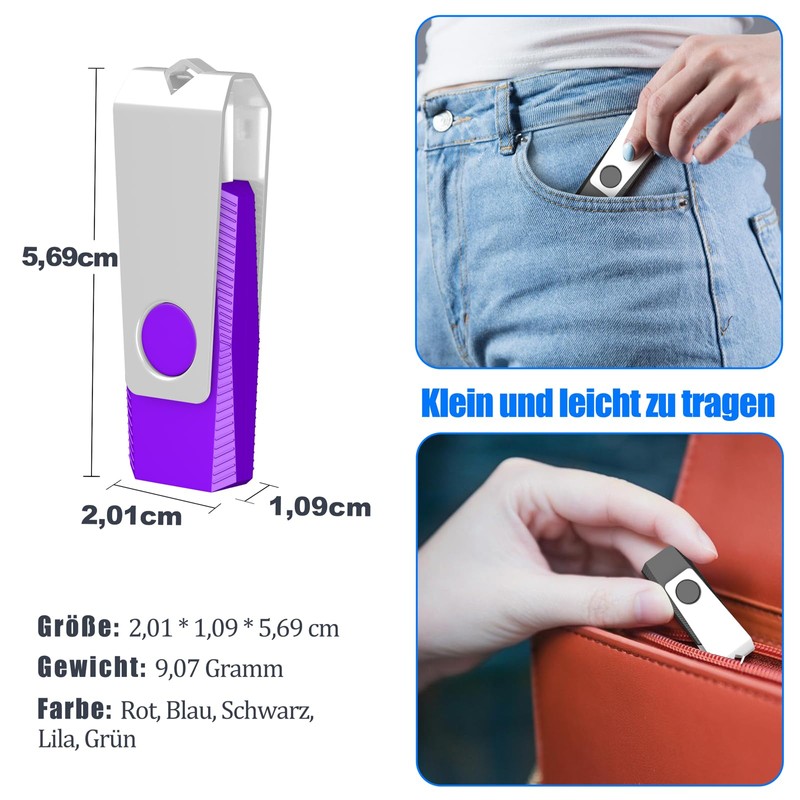 TEWENE USB Stick 8 GB Set of 5 USB Memory